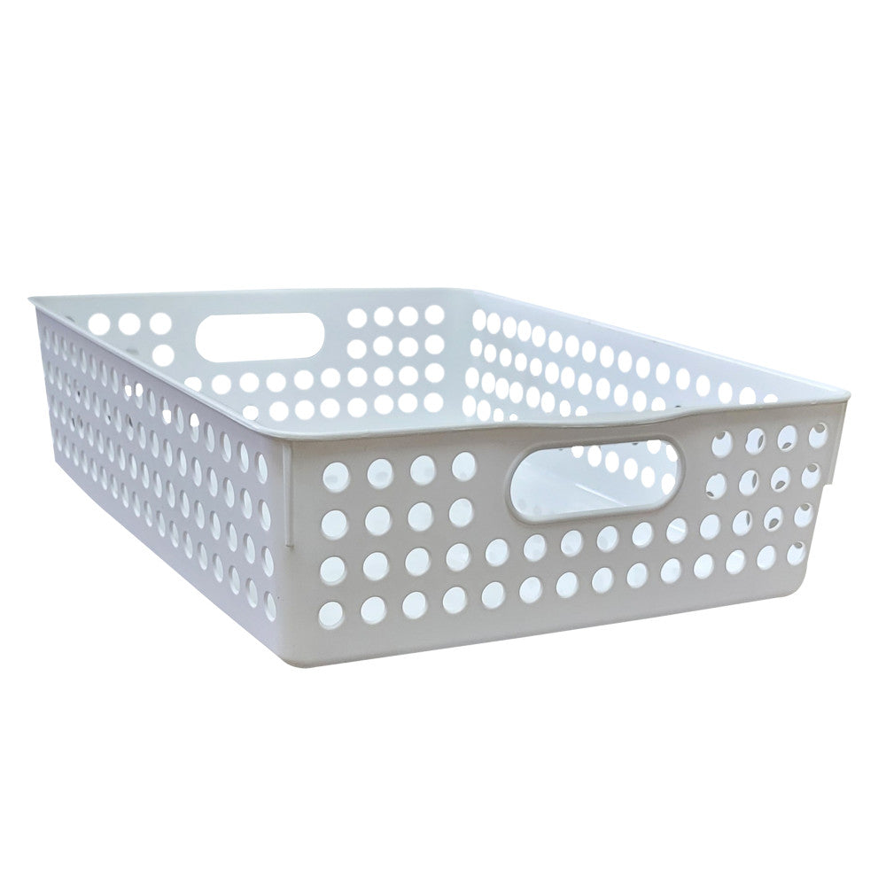 Plastic Basket Paper Tray White YBM