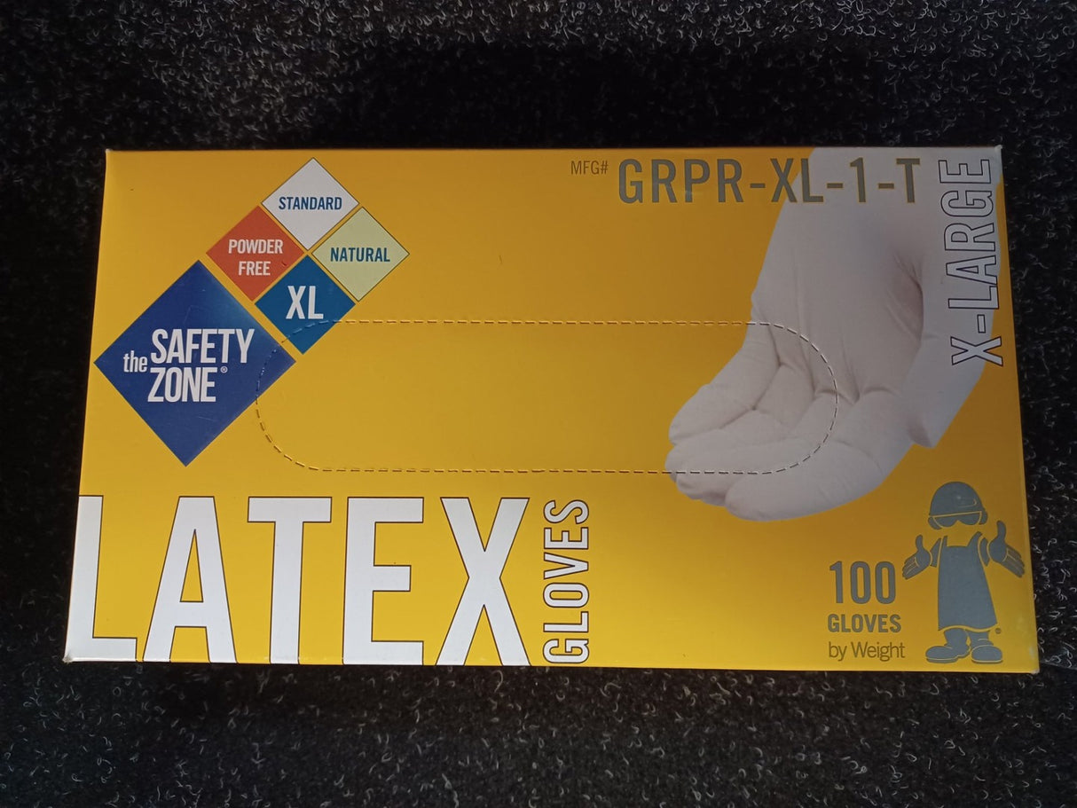 Latex Powder Free Gloves X-Large 100PK