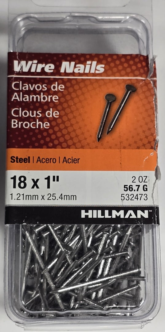 Wire Nails 18x1" Hillman