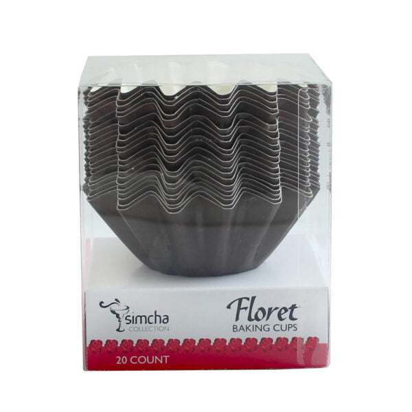 Floret Baking Cups Brown Large 20 Count