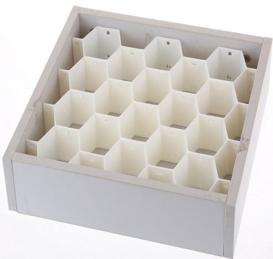Plastic Drawer Organizer Set of 8 White YBM