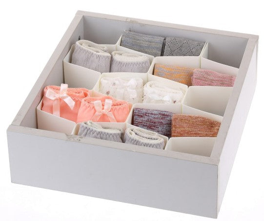Plastic Drawer Organizer Set of 4 White YBM