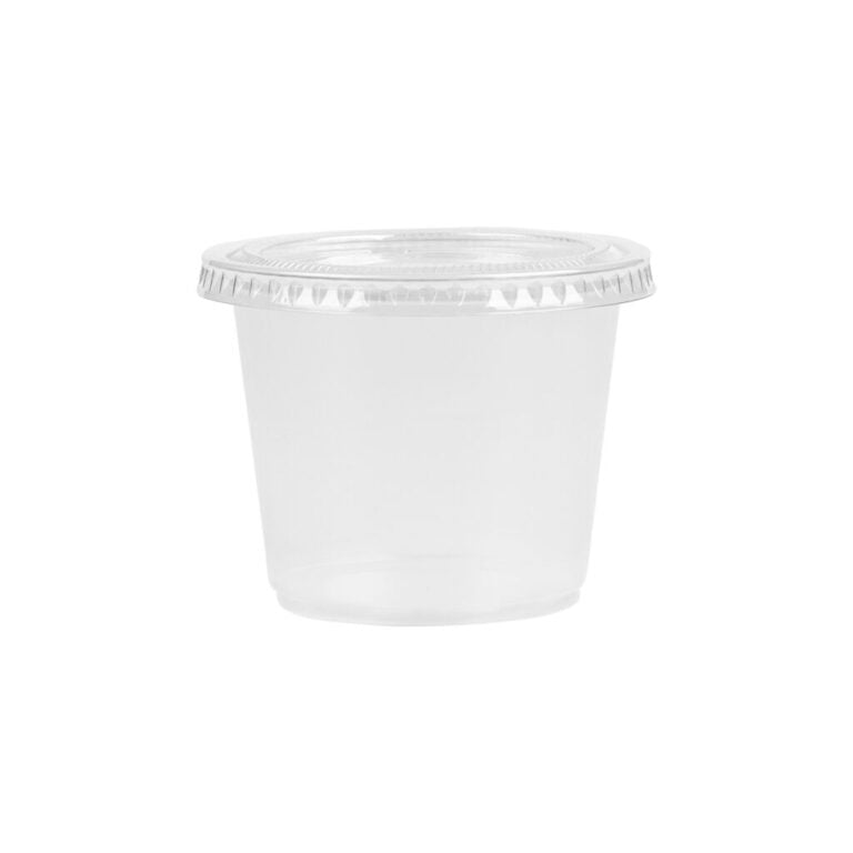 Portion Cup w/Lids 5.5oz Plastic House