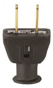 2 Prong Rubber Polorized Flat Black Eaton