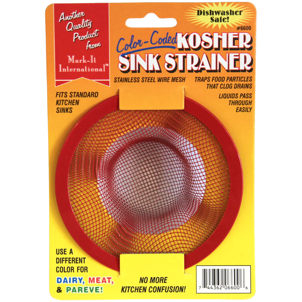 Red (Meat) Kosher Sink Strainer