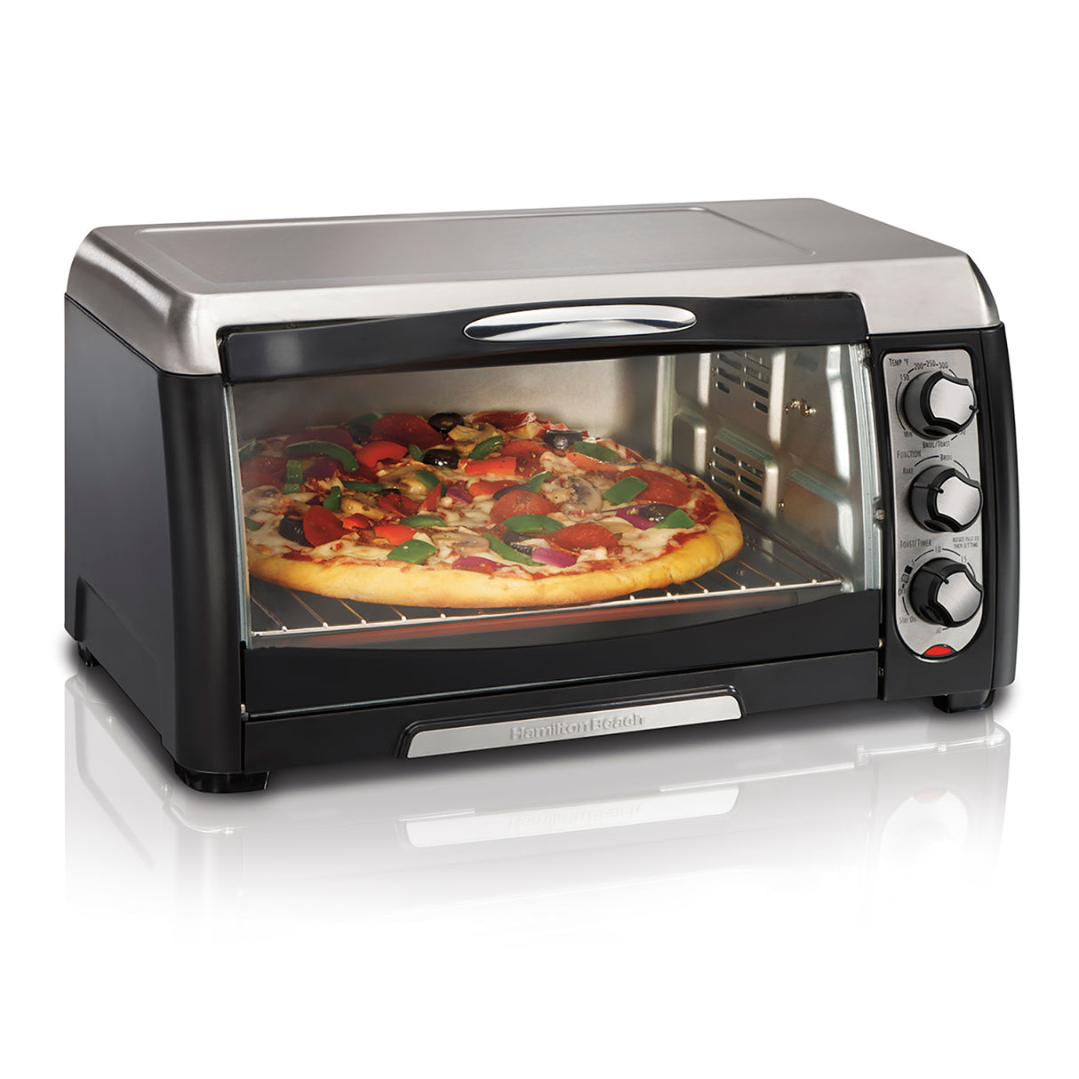 Hamilton Beach - 6 Slice Capacity Toaster Oven - Black