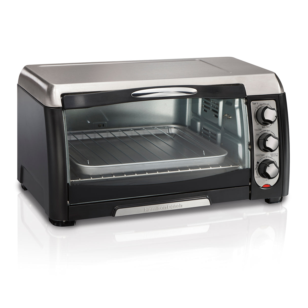 Hamilton Beach - 6 Slice Capacity Toaster Oven - Black