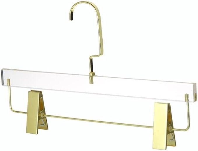 Skirts/Pants Hanger Clear w/ Gold YBM