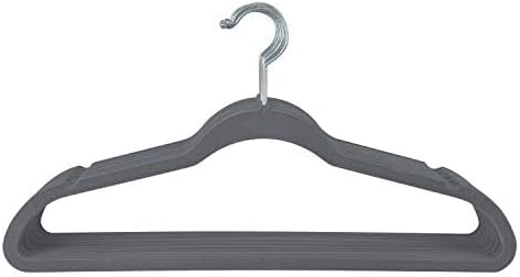 Velvet Hangers 10pk Grey Simplify