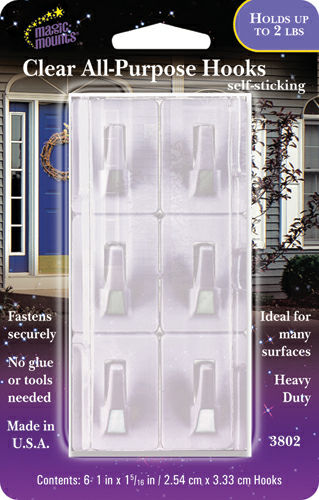 Clear All-Purpose Hooks Magic Mounts