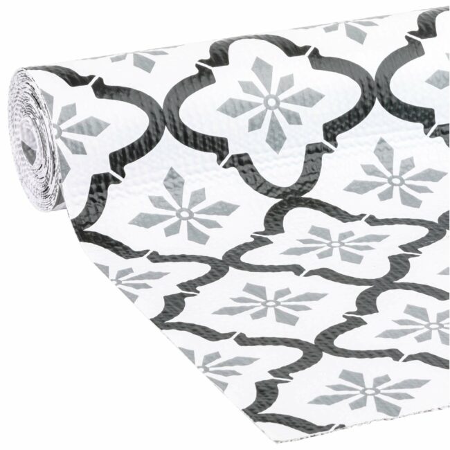 Grey Quatrefloral 20IN x 6FT Easy Liner