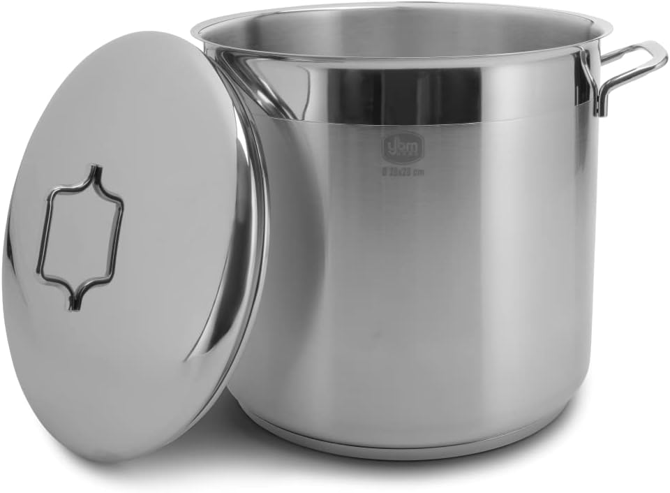 YBM Home 16QT Stainless Steel Stock Pot | Tri-Ply Base