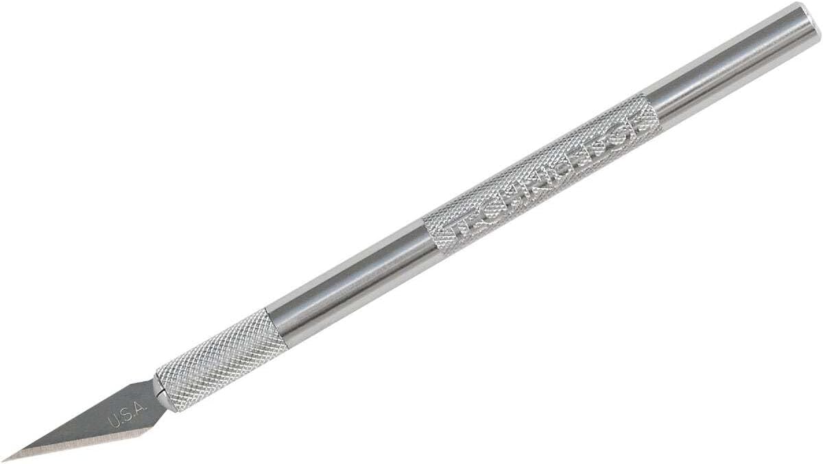 Hobby Knife Replaceable Blade | Aluminum Handle | Silver | Allway