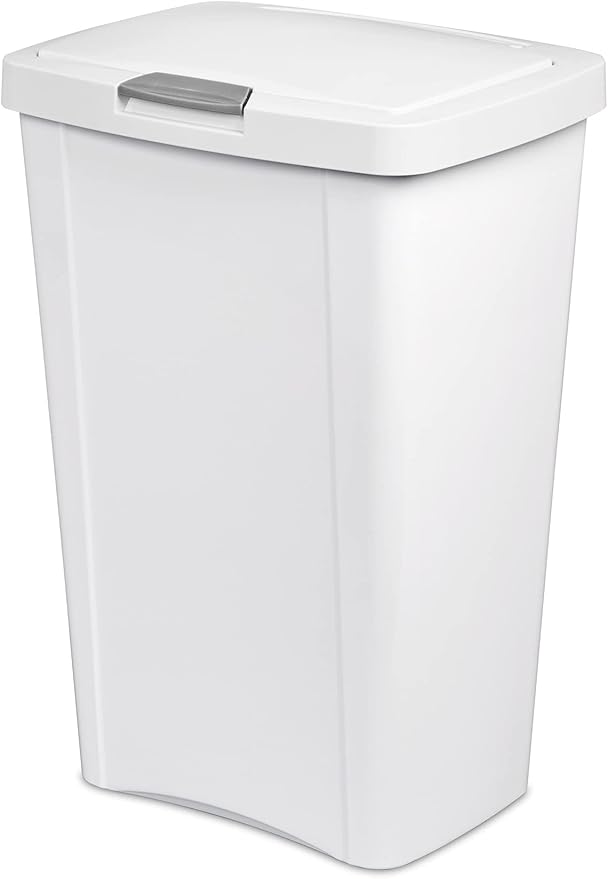 Trash Bin TouchTop 13 Gal White Sterilite