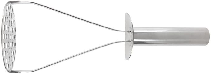 Stainless Steel Potato Masher with Guard | 25.4L x 10.2W cm | Silver | Norpro
