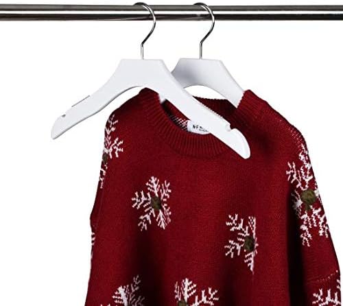 Wood Kid Size Hangers White 13" 5PK Quality Hangers