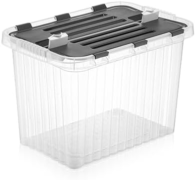 Clear Hinged Lid Storage Box 26QT Superio