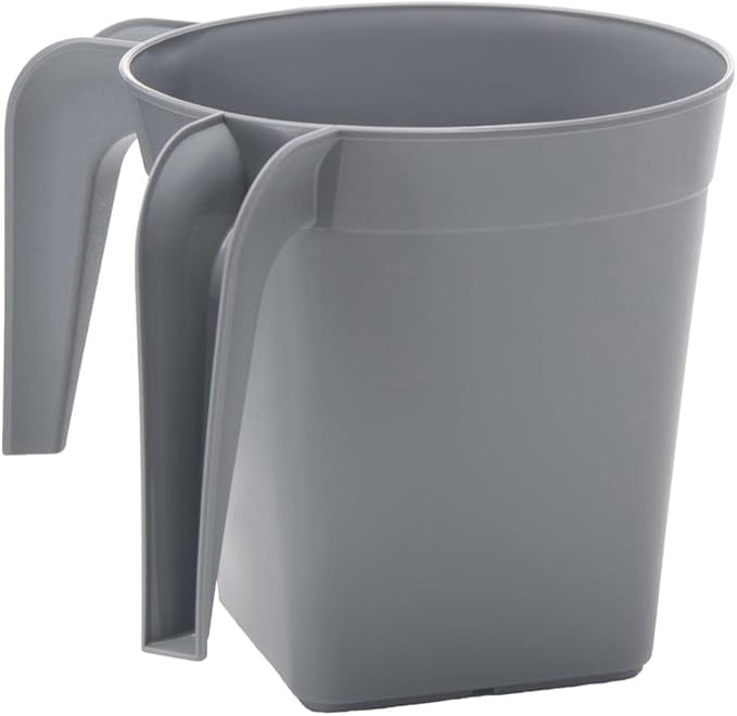 Plastic Square Wash Cup Grey (BA154)