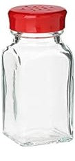 Glass Salt and Pepper Shaker | 3.25" | Red | Trudeau