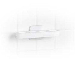 Toothbrush Holder | White Plastic | Holds 2–4 Brushes | Homz