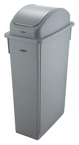 Slim Trash Bin 23 Gallon Grey Winco
