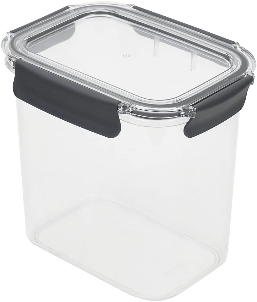 Airtight Food Container | Rounded Corner | Clear plastic | 135 oz/ 4L | Home Basics