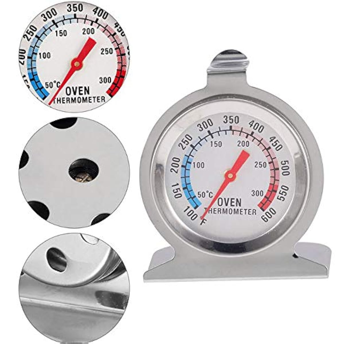 Analog Oven Thermometer | Model 3612 | 100-600°F | Stainless Steel | R&M