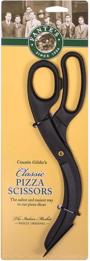 Pizza Scissors | Black Nylon | Stainless Steel Blade | Fante's Cousin Gilda