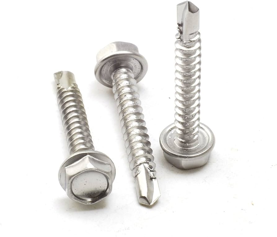 (6 x 1-1/2) Sheet Metal Hex Tek Screw 10PC