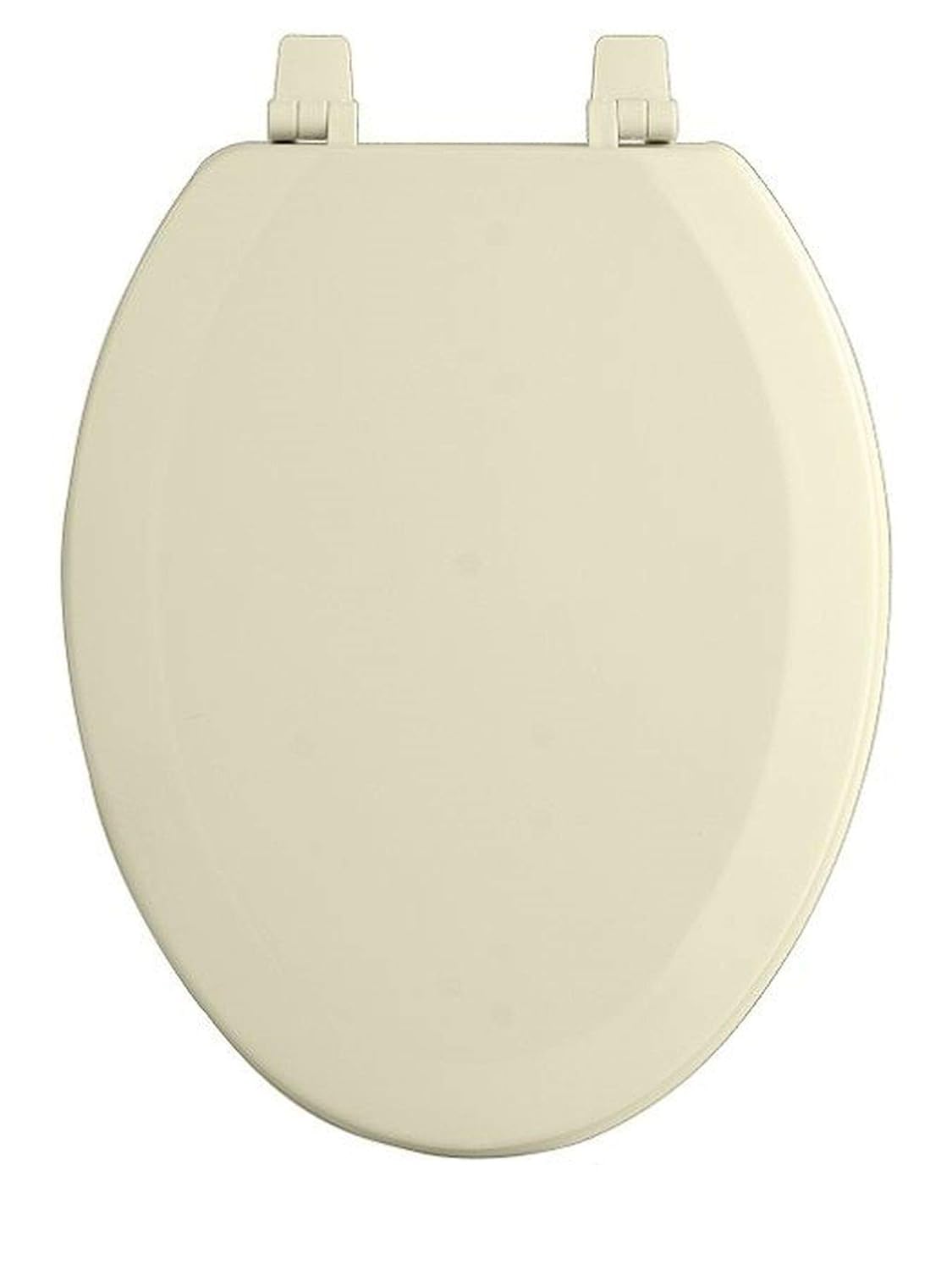 Elongated Wood Toilet Seat | 19" | Beige | Beveled Edge | Achim