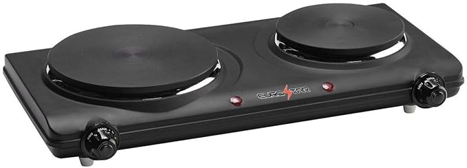 Double Burner Flat Black Eurostar