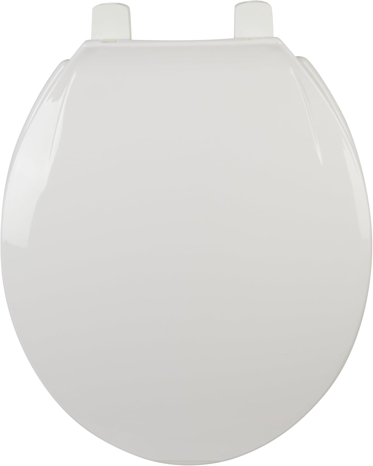 Round Toilet Seat | 13.9"L x 16.7"W | White Plastic | Fits Standard Round Toilets | Bath Bliss