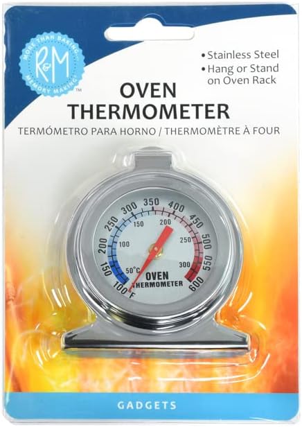 Analog Oven Thermometer | Model 3612 | 100-600°F | Stainless Steel | R&M