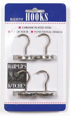 Kitchen Magnetic Hooks | Wall Mount | Chrome Plated Steel | HIC Kitchen