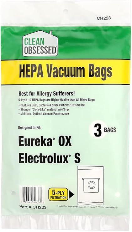 Eureka OX & Electrolux S Vacuum Bags