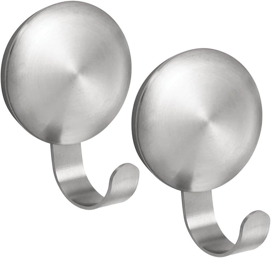 Adhesive Stainless Steel Hook 2PK Inter Design