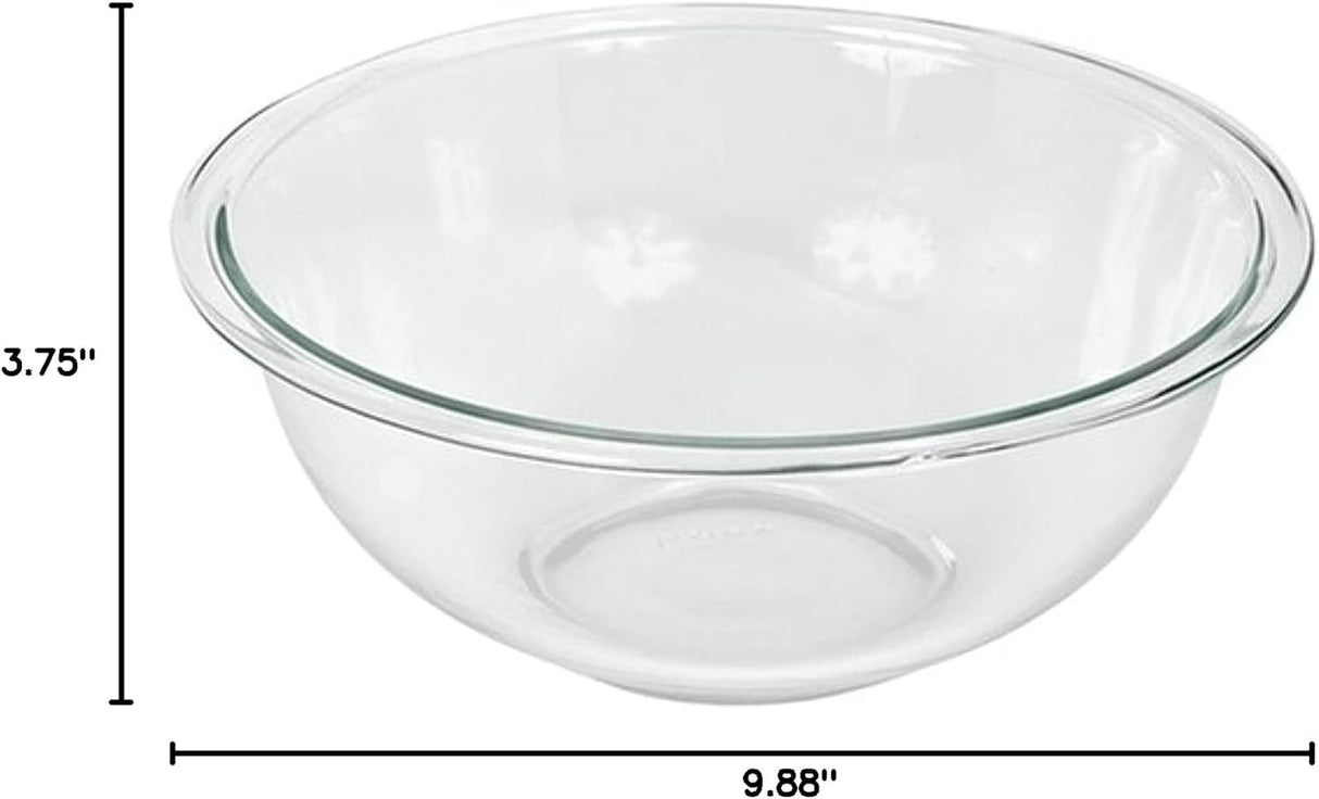 Pyrex Glass Mixing Bowl | 2.5-Quart | Round | Transparent