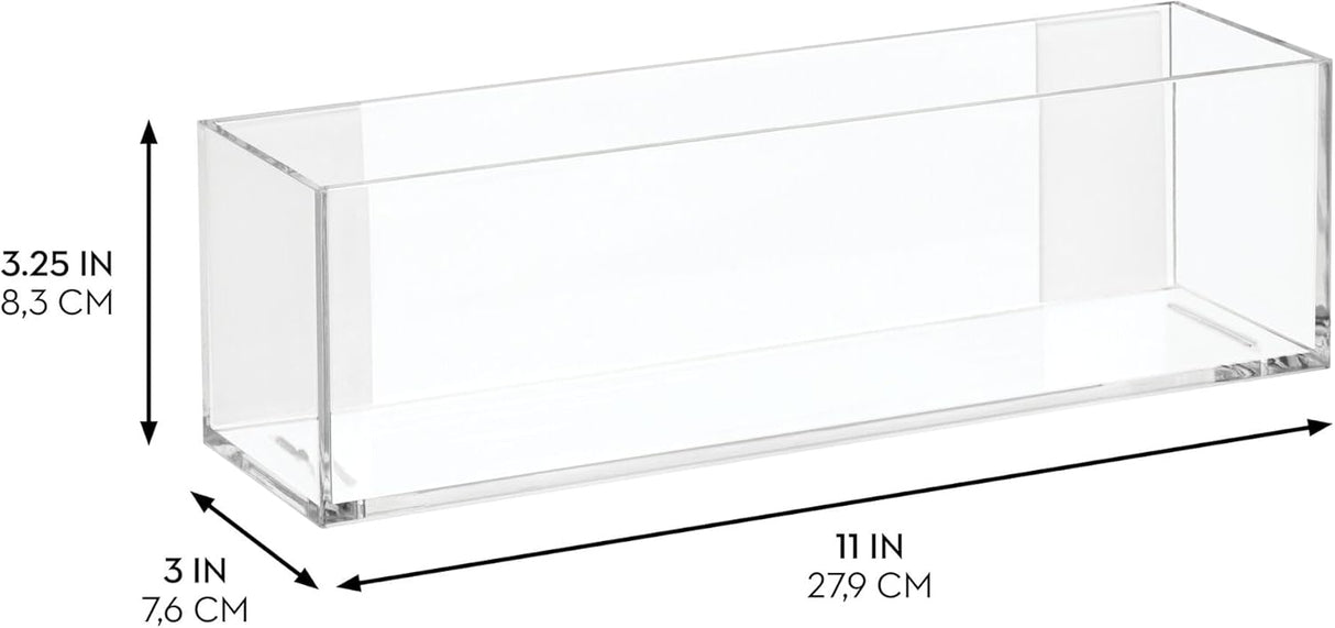 Clear Adhesive Organizer Bin 3x11