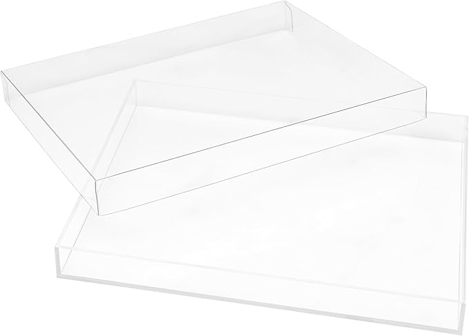 Rectangle Clear Tray W/Lid 10x8x1'' Hammont