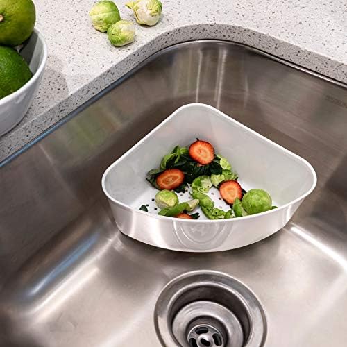 Corner Sink Strainer White