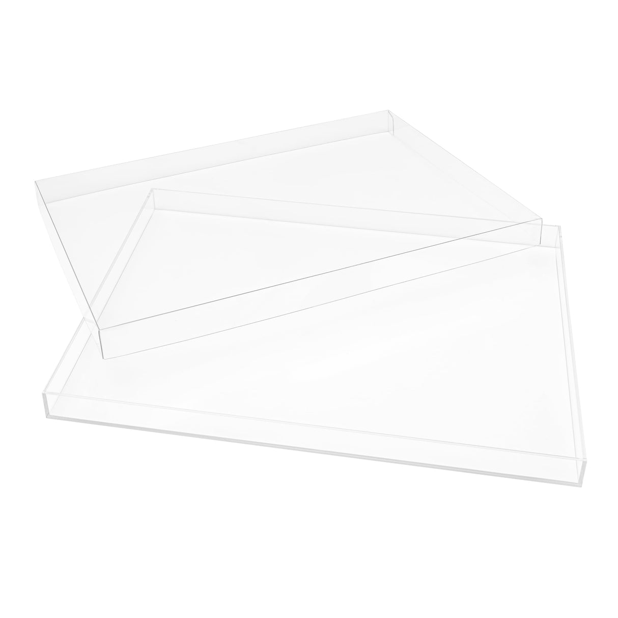 Rectangle Clear Tray W/Lid 15X11X1'' Hammont