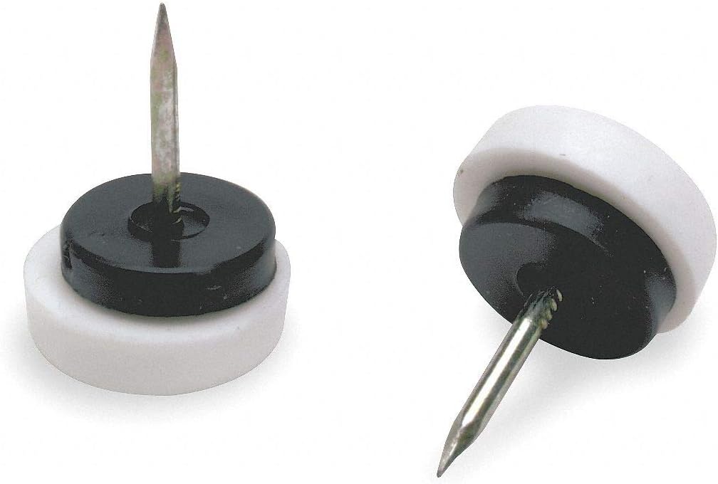 3/4" Plastic Cush Nail On Gliders White 4Pk