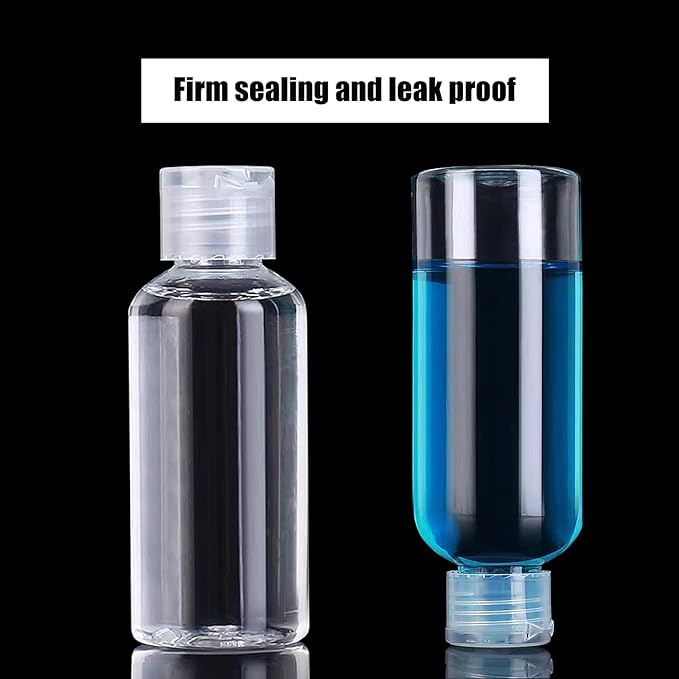 3.4 oz Clear Plastic Bottle With Flip Cap -TSA Approved