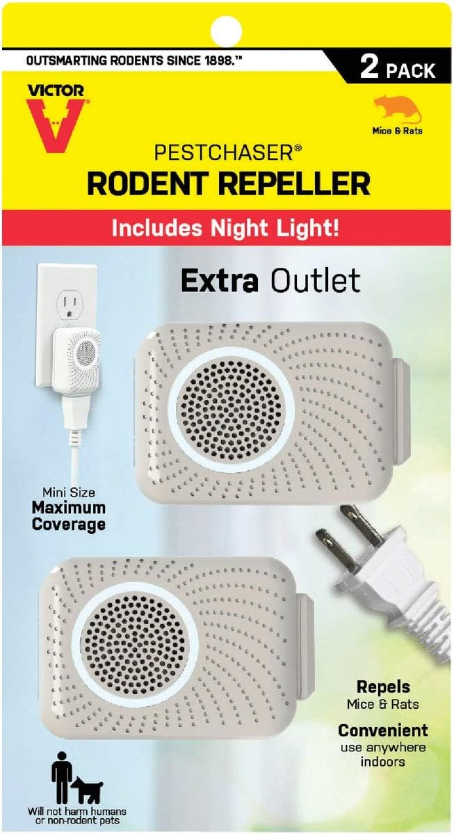 Victor Pestchaser Rodent Repeller With Extra Outlet
