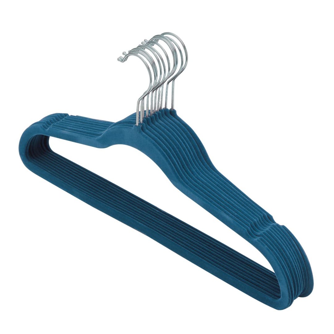 Velvet Kids Hangers 10pk Navy Blue Simplify