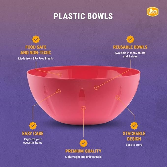 Round Mixing Bowl 10'' White YBM