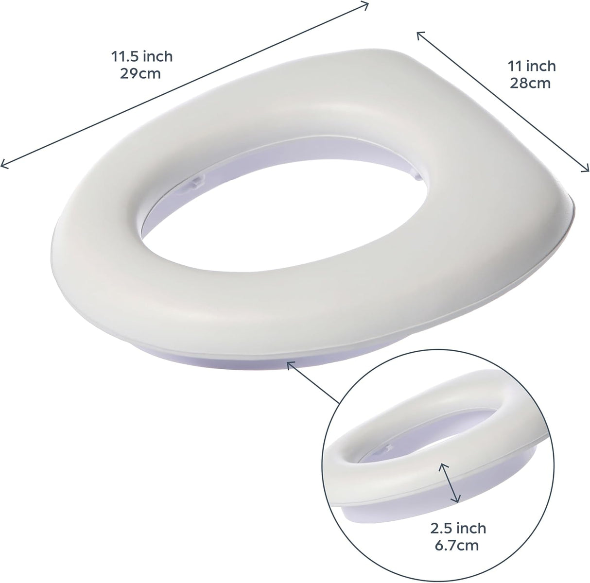 Potty Seat Soft Touch | Comfortable Padded Seat | White | Model L604 | Dreambaby