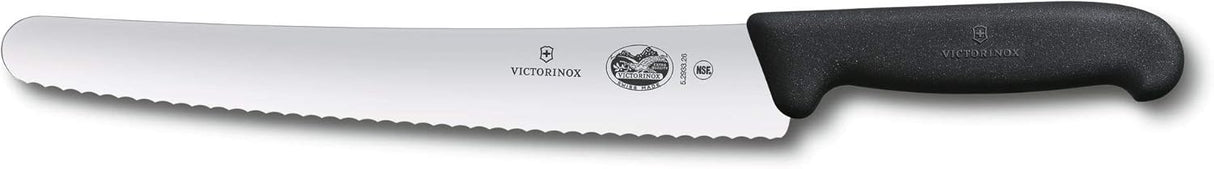 Serrated Bread Knife 10.25" | Fibrox Black Handle | Round Tip | Victorinox