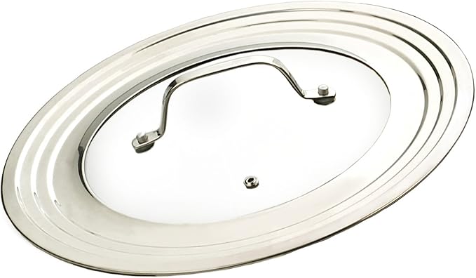 Universal Lid with Glass Insert | Fits 7"-12" Pans | Tempered Glass & Stainless Steel | RSVP