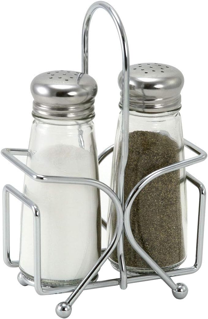 Salt & Pepper Shaker w/Rack 3oz TableCraft